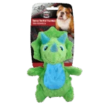 Peluche per cani con squeaker e materiale frusciante, circa 18 cm – AFP My T-Rex Thomas the Mini Triceratops S