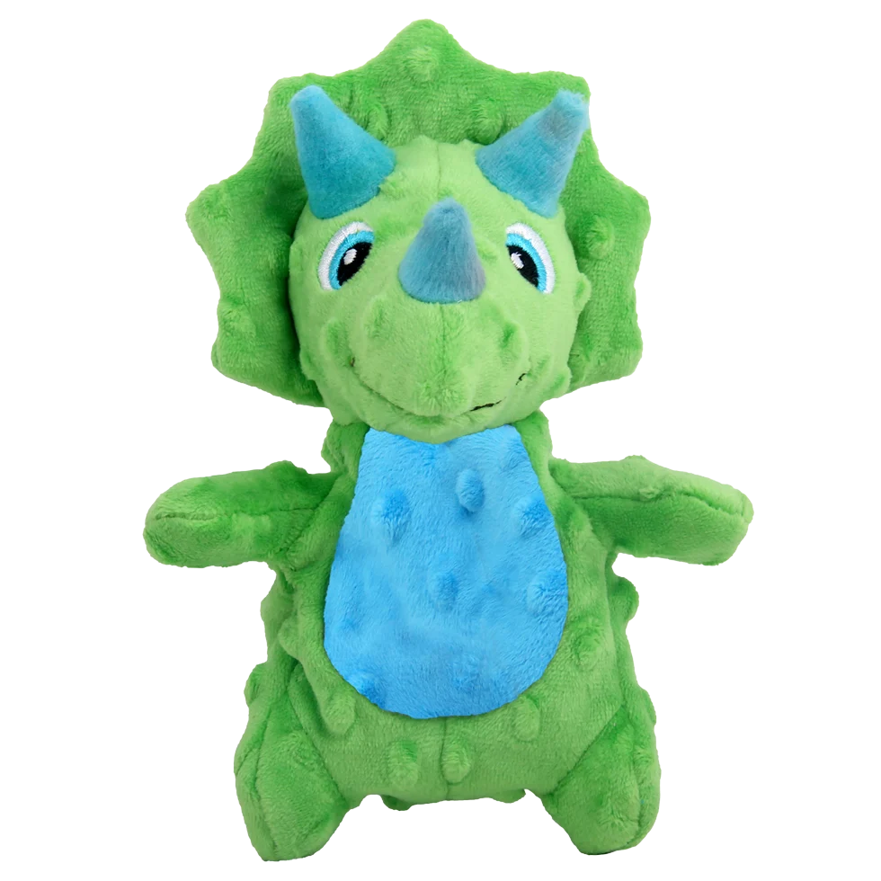 Peluche per cani con squeaker e materiale frusciante, circa 18 cm – AFP My T-Rex Thomas the Mini Triceratops S - immagine 2