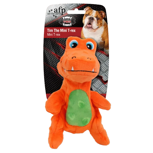 Peluche per cani con squeaker e materiale frusciante, circa 18 cm – AFP My T-Rex Tim the Mini T-Rex S