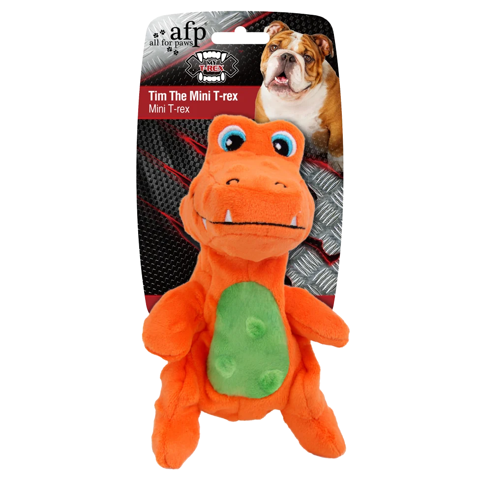 Peluche per cani con squeaker e materiale frusciante, circa 18 cm – AFP My T-Rex Tim the Mini T-Rex S - immagine 1