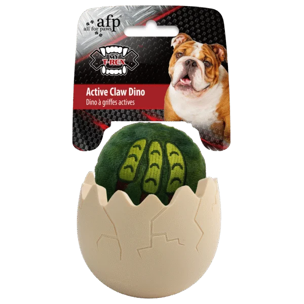 Gioco per cani con spazio per i bocconcini, 8 x 8 x 10,3 cm – AFP My T-Rex Dino Claw
