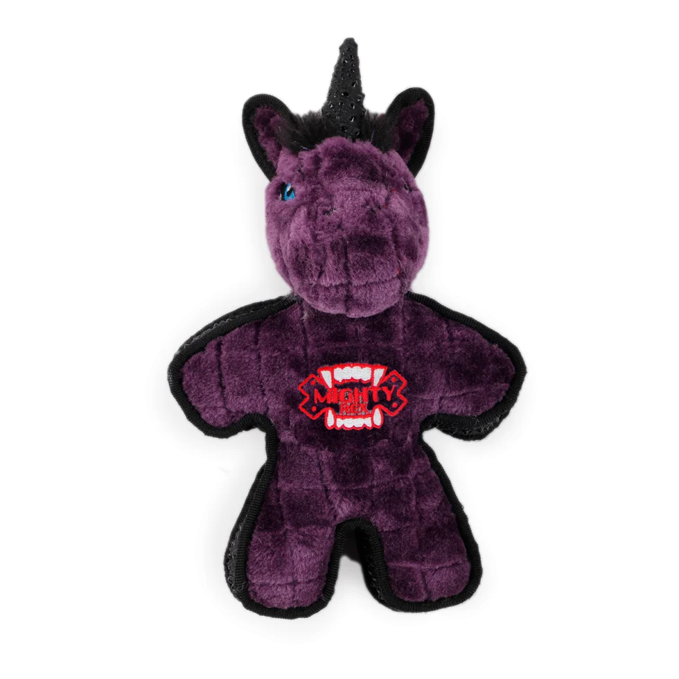 Peluche per cani con squeaker e bordo dall’aspetto gommoso, ca. 24 cm – AFP My T-Rex Mighty Unicorno - immagine 2