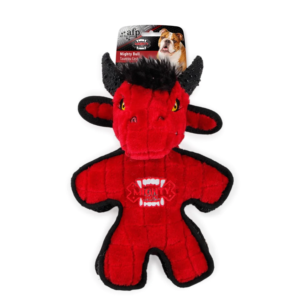 Peluche per cani con squeaker e bordo simile alla gomma, circa 24 cm – AFP My T-Rex Mighty Stier - immagine 1