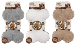 Osso di peluche con corda per i denti e squeaker, 23 x 15 x 6 cm – AFP Lambswool - Plush Bone - immagine 2