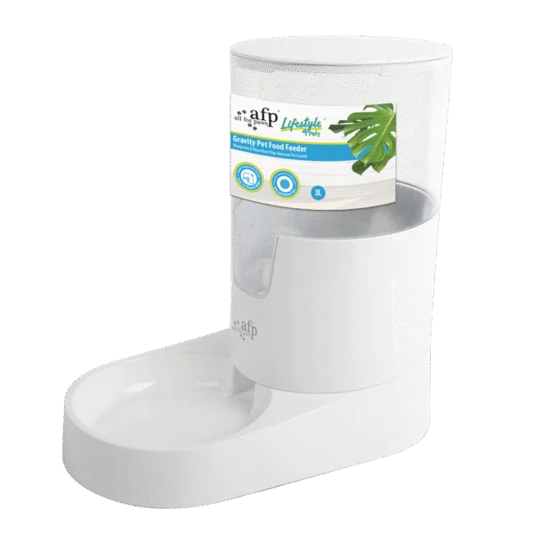 Dispenser automatico di cibo per cani con serbatoio, 3 l – AFP Lifestyle 4 Pets Gravity Pet Food Feeder