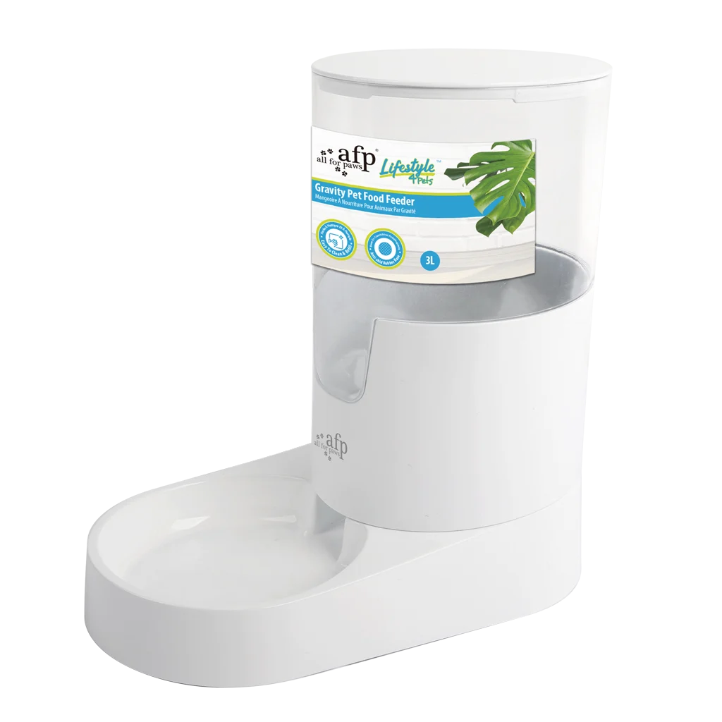 Dispenser automatico di cibo per cani con serbatoio, 3 l – AFP Lifestyle 4 Pets Gravity Pet Food Feeder - immagine 1