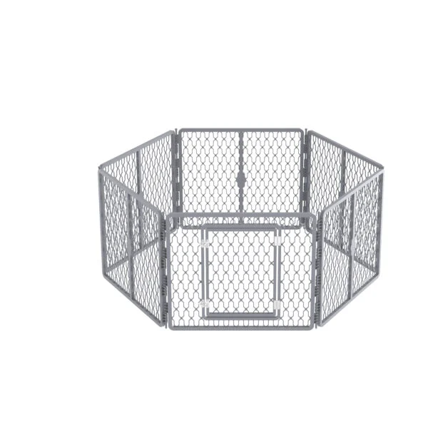 Recinto per cani da interno e da esterno, 6 pannelli, 155 x 140 x 66 cm – AFP Dog Play Pen