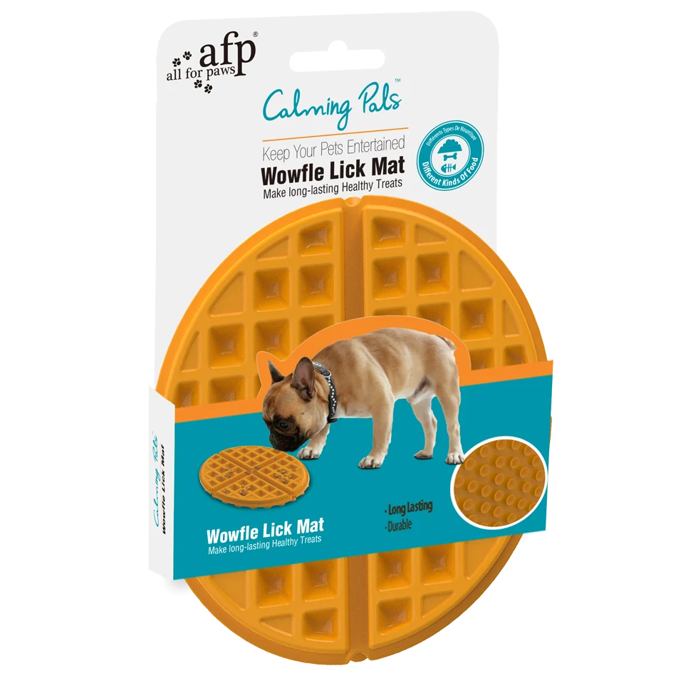 Tappetino da leccare per cani con scomparti e ventose, ø 19,5 cm – AFP Calming Pals - Woofle Lick Mat - immagine 1