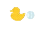 Paperella da bagno per cani con ventosa e puntini in silicone, 13 x 10 cm – AFP Calm Paws - Bath Anti-anxiety Duck - immagine 3