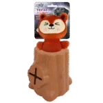 Gioco per snack in gomma con peluche, Scoiattolo, 6,5 x 8 x 13,2 cm – AFP Treats In "V" Hiders - Tree-Hider