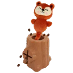 Gioco per snack in gomma con peluche, Scoiattolo, 6,5 x 8 x 13,2 cm – AFP Treats In "V" Hiders - Tree-Hider - immagine 2