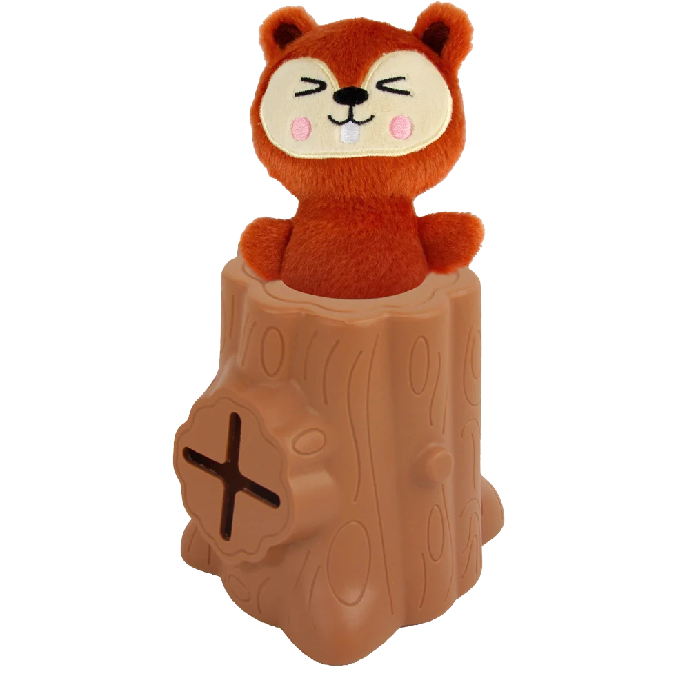 Gioco per snack in gomma con peluche, Scoiattolo, 6,5 x 8 x 13,2 cm – AFP Treats In "V" Hiders - Tree-Hider - immagine 3