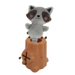 Gioco per snack in gomma con peluche, Procione, 6,5 x 8 x 13,2 cm – AFP Treats In "V" Hiders - Tree-Hider - immagine 2
