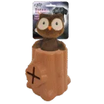 Gioco per snack in gomma con peluche, gufo, 6,5 x 8 x 13,2 cm – AFP Treats In "V" Hiders - Tree-Hider