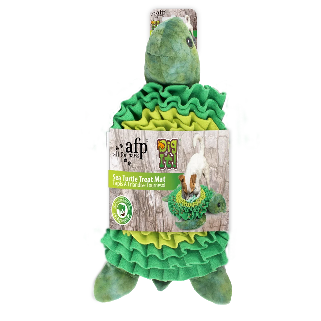Tappetino olfattivo per cani in pile, tartaruga marina – AFP Dig It - Treat Mat - immagine 1