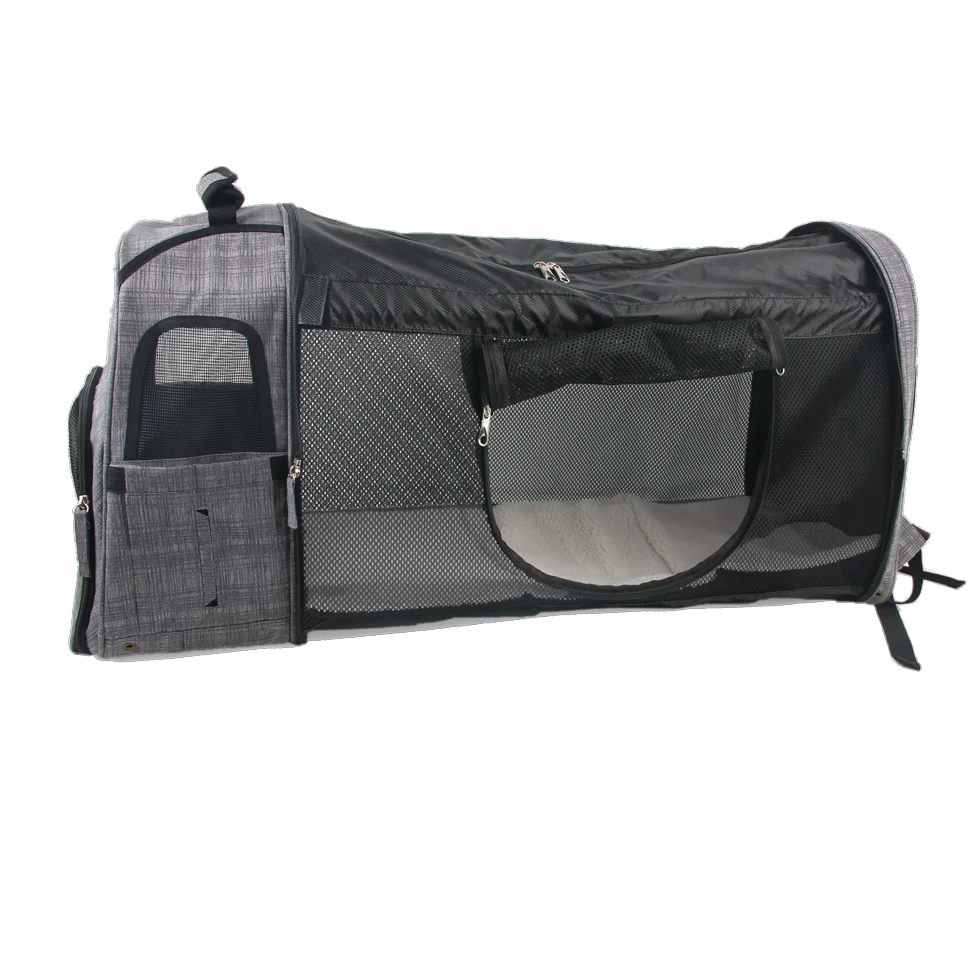 Zaino espandibile per cani con rete, 46 x 30 x 20 cm – AFP Travel Dog - Expandable Backpack Carrier - immagine 5
