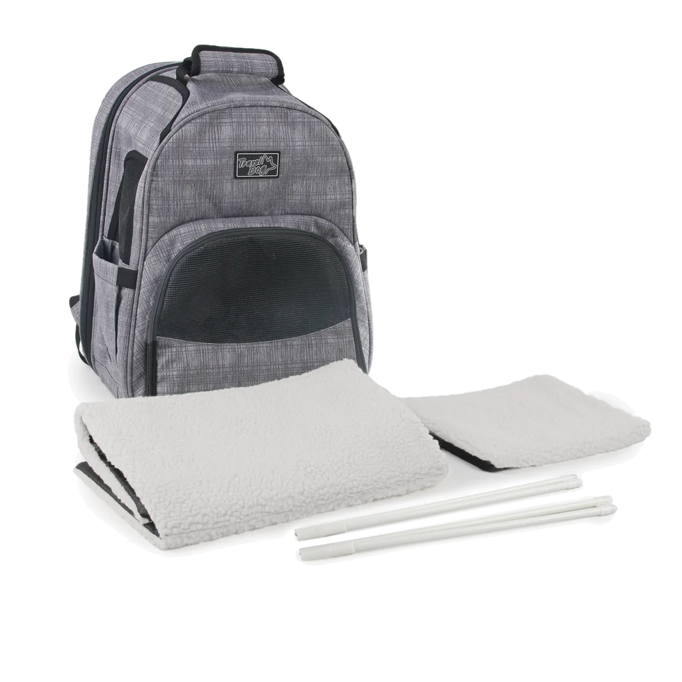 Zaino espandibile per cani con rete, 46 x 30 x 20 cm – AFP Travel Dog - Expandable Backpack Carrier - immagine 1