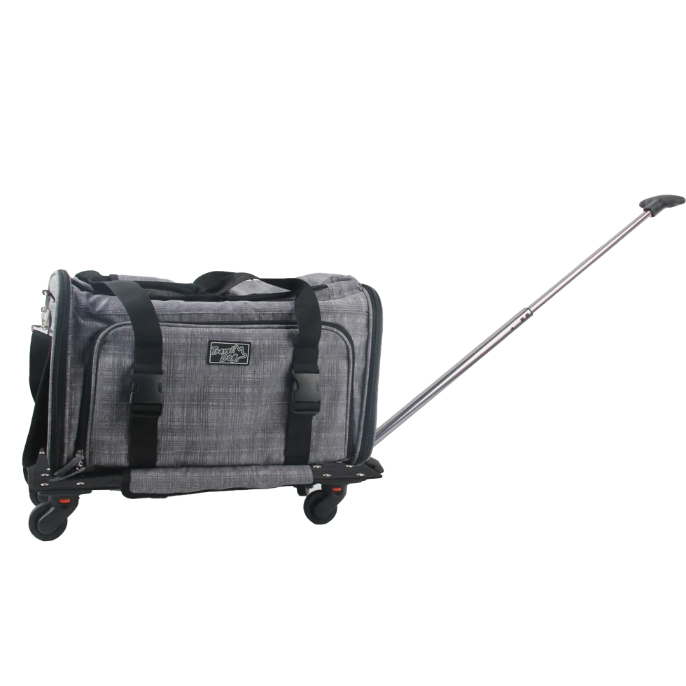 Trolley per cani con funzione di trasporto a mano, fino a 11 kg – AFP Travel Dog - Rolling Pet Carrier - immagine 5