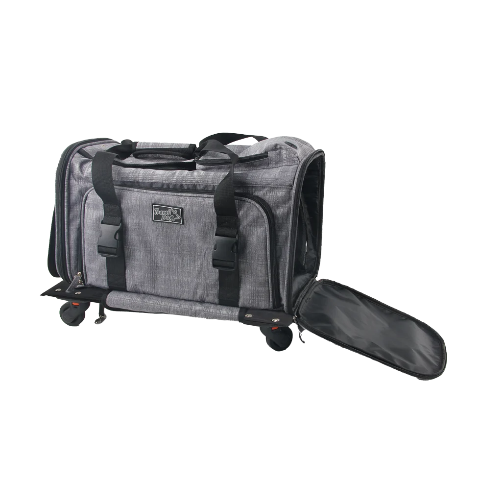 Trolley per cani con funzione di trasporto a mano, fino a 11 kg – AFP Travel Dog - Rolling Pet Carrier - immagine 3