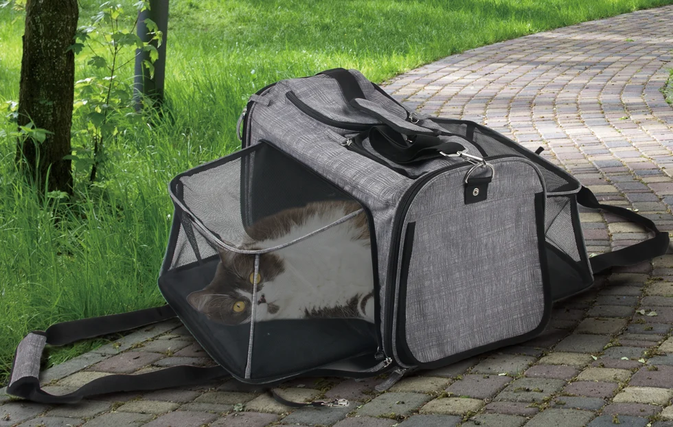 Trolley per cani con funzione di trasporto a mano, fino a 11 kg – AFP Travel Dog - Rolling Pet Carrier - immagine 4