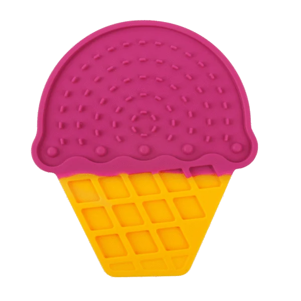 Tappetino leccabile per cani a forma di gelato con ventose, 20 x 17,5 cm – AFP Chill Out - Ice Cream Lick Mat