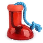 Dispenser di cibo per cani a forma di stivale con corda, 14 x 14 cm – AFP Doggies' Shoes Big Boot Dispenser L - immagine 2