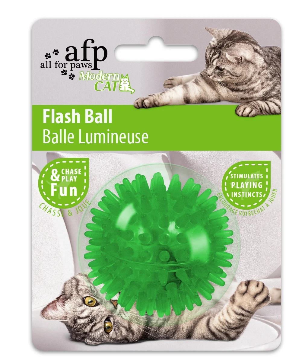 Palla per gatti in gomma, lampeggiante al movimento, 5 cm – AFP Modern Cat Flash Ball - immagine 5