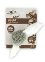 Pallina per gatti con catnip e suono di uccello, 5 x 5 x 3 cm – AFP Lambswool Lamb Ball - immagine 4