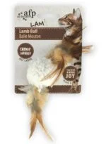 Pallina per gatti con catnip e suono di uccello, 5 x 5 x 3 cm – AFP Lambswool Lamb Ball - immagine 3