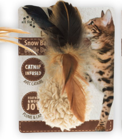 Gioco per gatti con catnip – AFP Lambswool Snow Ball