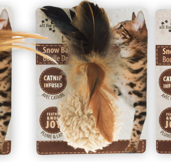 Gioco per gatti con catnip – AFP Lambswool Snow Ball