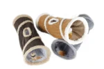 Tunnel per gatti in lana d’agnello con apertura superiore, 62 x 26 cm – AFP Lambswool - Find Me Cat Tunnel - immagine 2