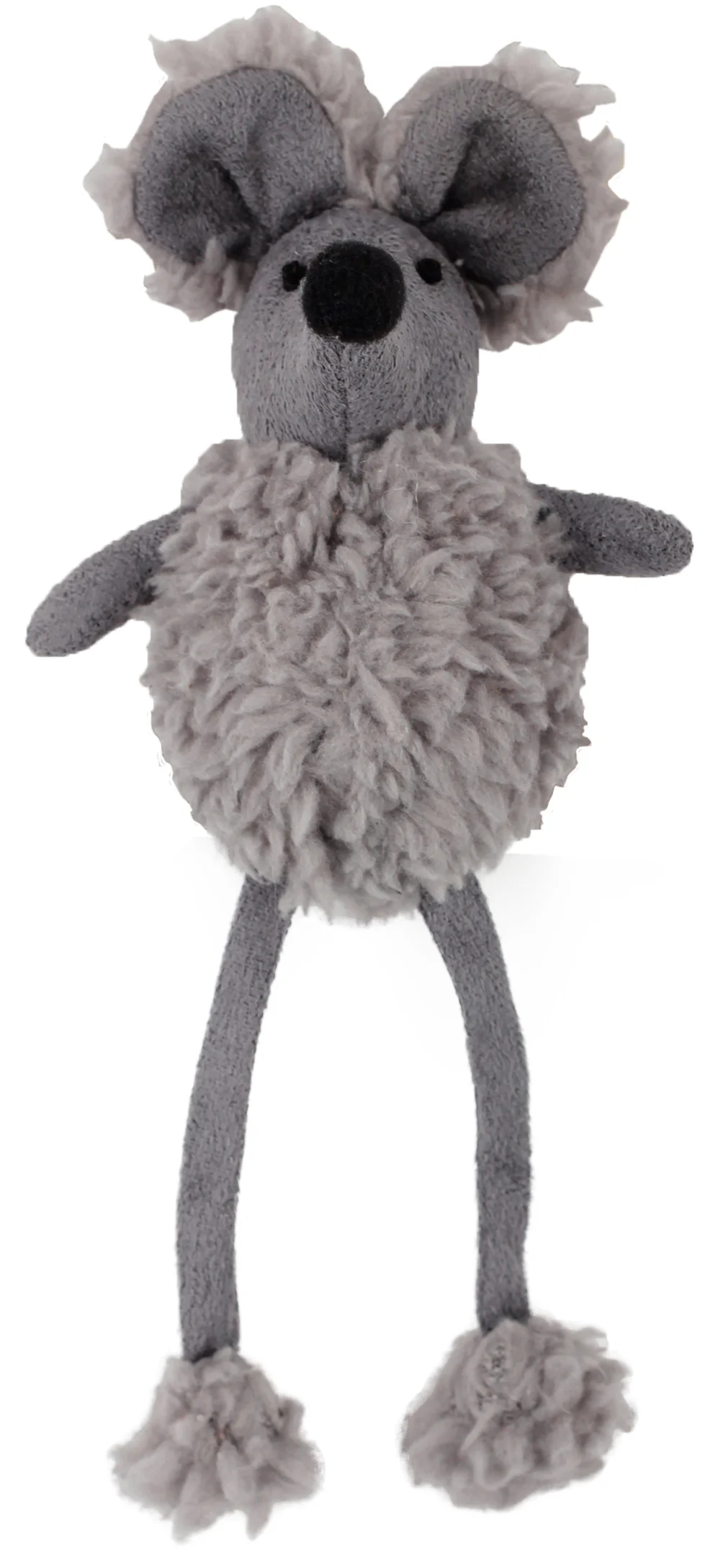 Topo giocattolo con erba gatta e plastica che fa rumore, 16 cm – AFP Lambswool Mouse Dangler - immagine 3