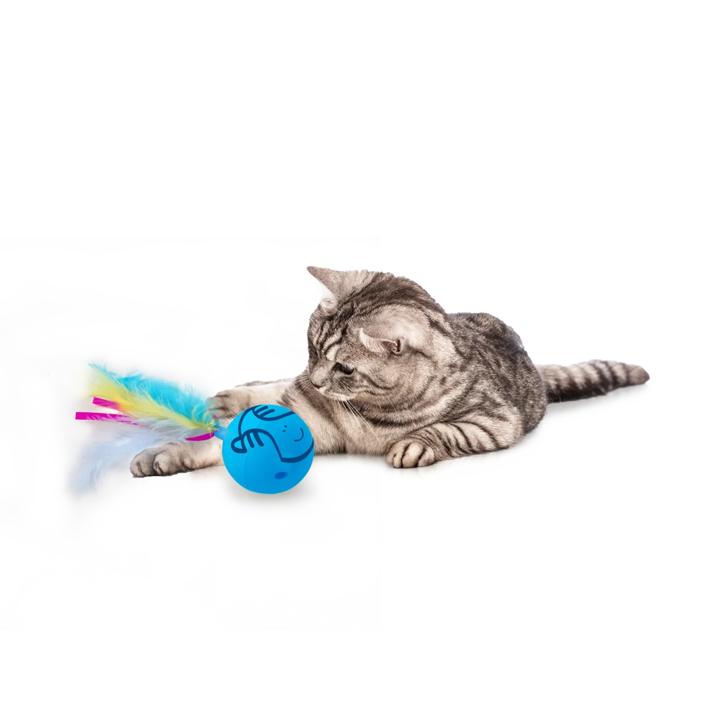 Palla rotante per gatti con piume e nastri – AFP Modern Cat Dizzy Spinner - immagine 3