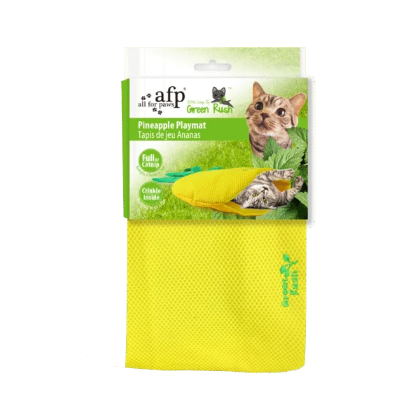 Tappetino gioco per gatti a forma di ananas con erba gatta – AFP Green Rush - Play Mat Ananas