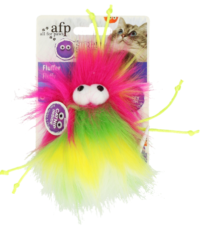 Palla per gatti con cordini e catnip, 8 x 5,5 x 3 cm – AFP Furry Ball - Fluffer