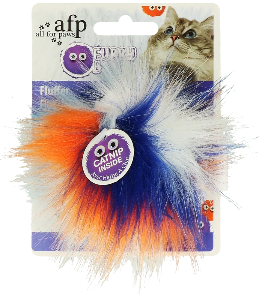 Pallina per gatti con erba gatta, Ø 5 cm, arancione – AFP Furry Ball - Fluffy Ball - immagine 1