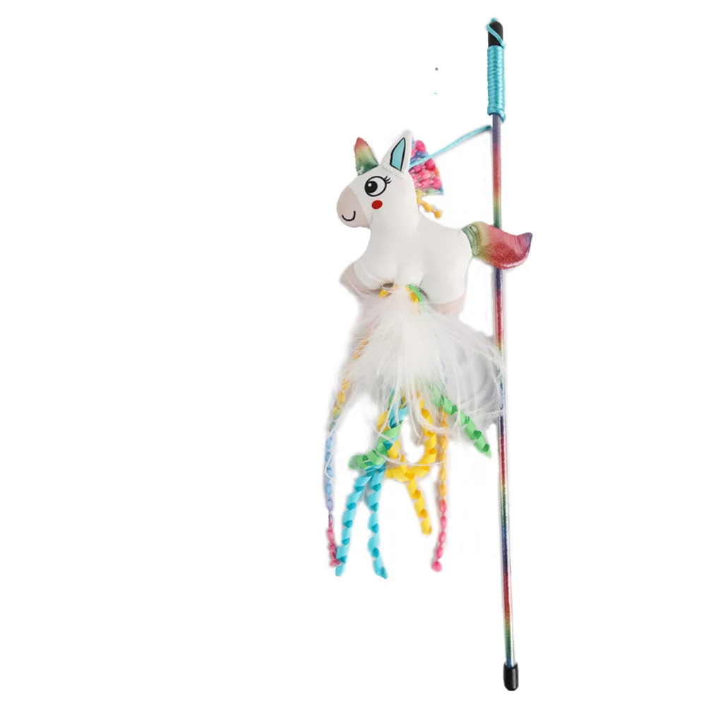 Bacchetta gioco per gatti con unicorno ed erba gatta – AFP Catoon Unicorn Wand - immagine 2