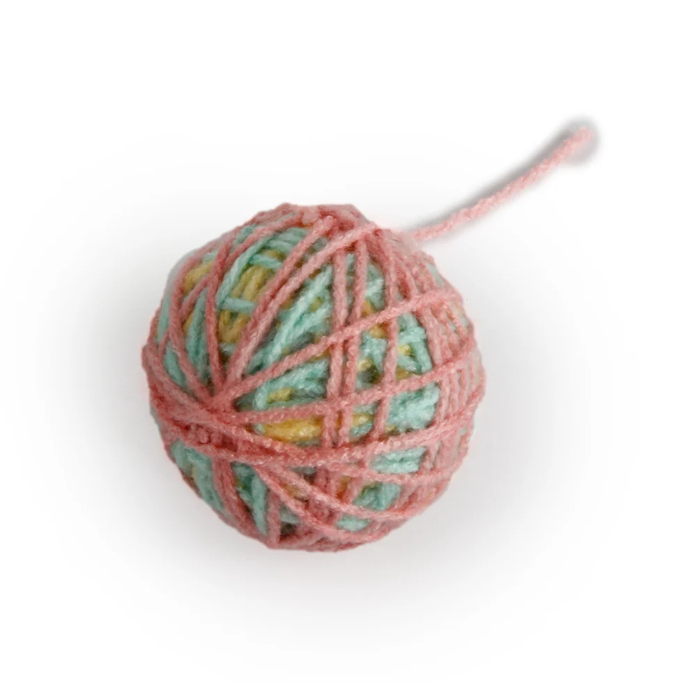 Pallina per gatti di filato con catnip, ø 5,5 cm – AFP Knotty Habit - Yarn Ball - immagine 2