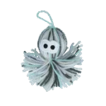 Gioco a forma di polpo in filato per gatti con erba gatta e campanellino, 11,5 x 8,5 x 4,5 cm – AFP Knotty Habit - Yarn Dangling Octopus