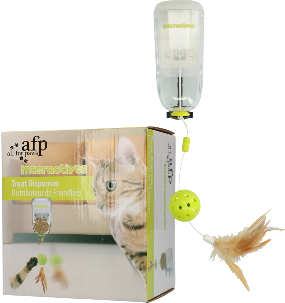 Dispenser di snack per gatti con piumetta, 45 x 6,5 x 9,5 cm – AFP Interactives - Treat Dispenser - immagine 5