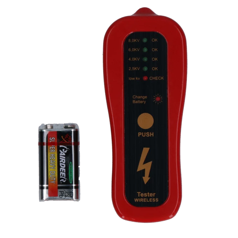 Tester per recinzioni elettriche con 4 livelli LED, senza puntale di messa a terra – Gobel
