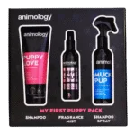 Set per la cura dei cuccioli con shampoo, body mist e spray detergente, 3 prodotti – Animology My First Puppy Pack