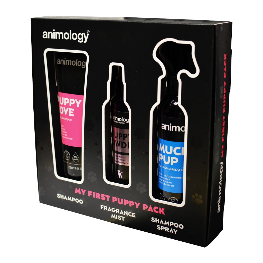 Set per la cura dei cuccioli con shampoo, body mist e spray detergente, 3 prodotti – Animology My First Puppy Pack - immagine 2