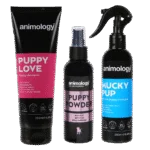 Set per la cura dei cuccioli con shampoo, body mist e spray detergente, 3 prodotti – Animology My First Puppy Pack - immagine 3