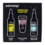 Set per la cura di orecchie, occhi, cuscinetti delle zampe e tartufo del cane, 3 prodotti – Animology Grooming Good Set