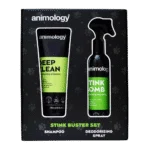 Set per la pulizia del pelo dei cani con shampoo e spray deodorante, 2 prodotti – Animology Stink Buster Set