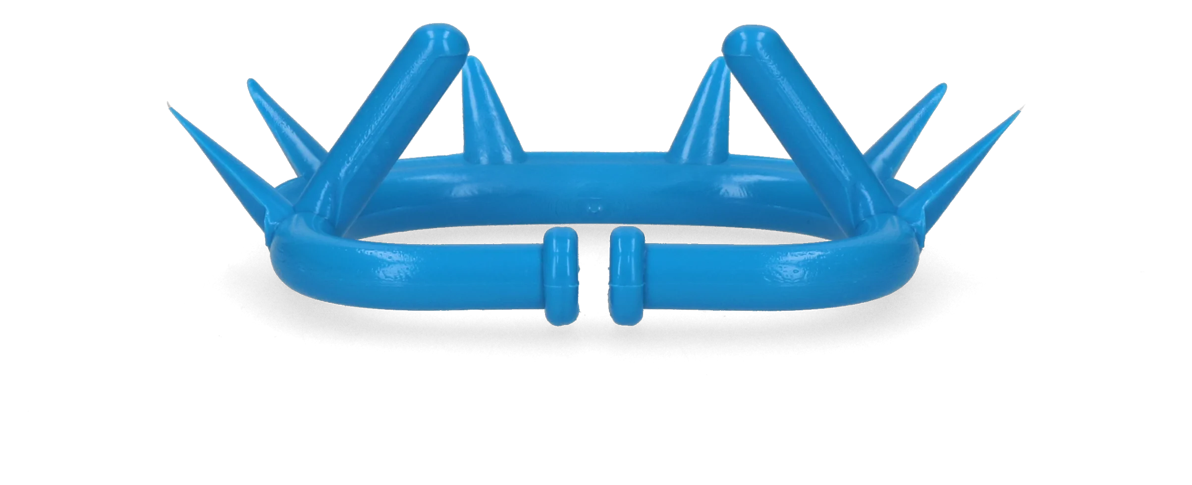 Anello antisuzione in plastica per bovini, blu - immagine 3