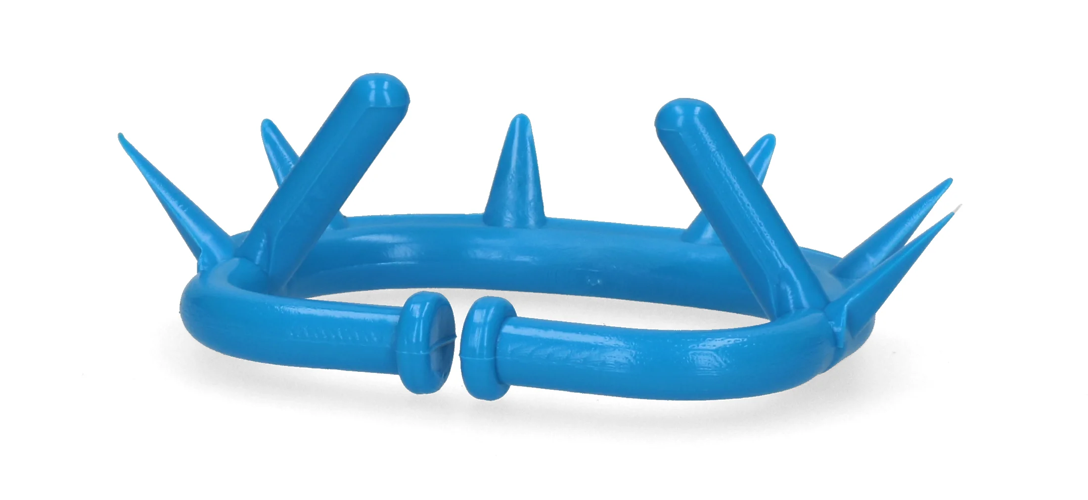 Anello antisuzione in plastica per bovini, blu - immagine 1