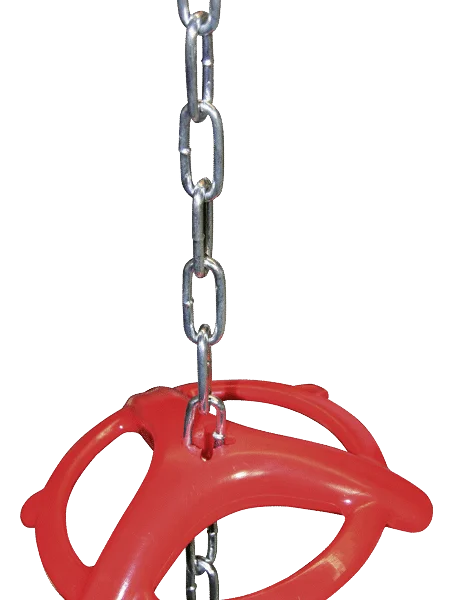 Anello anti morsicamento per suini con catena di sospensione, 18 cm